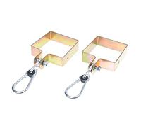 Aqbau Set di 2 morsetti per altalena per legno quadrato, 100 x 100 mm, ganci per altalena