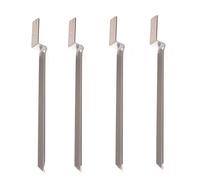 Aqbau® Set di 4 picchetti di ancoraggio a terra per altalena, in acciaio zincato a caldo, argento
