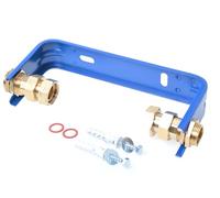 Aqbau® Set di staffe per contatore dell'acqua con vite per contatore dell'acqua, misura 1" per contatori d'acqua 3/4", set di collegamento contatore acqua