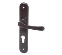 Aqbau® Set maniglia per porta a piastra lunga, colore marrone, maniglia per porta, maniglia per porta, maniglia per porta (PZ)