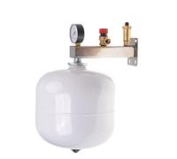 Aqbau® Set Vaso di espansione con membrana 8 litri con gruppo di sicurezza in acciaio inossidabile per acqua potabile, serbatoio di compensazione della pressione, serbatoio di compensazione bianco