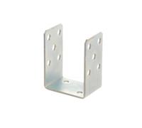 Aqbau® Supporto per pali a U 81 mm da avvitare, zincato a caldo, acciaio da 4 mm, adatto per pali in legno da 80 x 80 mm, robusto e resistente alle intemperie per recinzioni, terrazze e tettoia