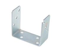 Aqbau® Supporto per pali a U da avvitare, in acciaio, a forma di U, per pali, per costruzione in legno, ideale per terrazze, tettoie e attrezzature da gioco (dimensioni: 121 mm)