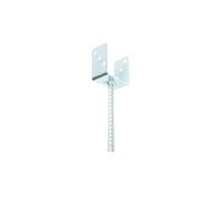 Aqbau Supporto per pali a U per calcestruzzo, forma a U, 51 mm, ancoraggio per pali in legno, ancoraggio per pali in cemento, asta a U con ancoraggio in metallo zincato a caldo
