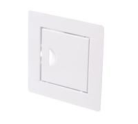 Aqbau® Trappe di Ispezione Bianca - Acciaio Robusto - Chiusura a Pressione (Push-to-Open) - Per Pareti e Soffitti in Cartongesso o Muratura - Accesso a Cavi, Tubi e Vani Tecnici (15 x 15 cm)