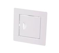 Aqbau® Trappe di Ispezione Bianca - Acciaio Robusto - Chiusura a Pressione (Push-to-Open) - Per Pareti e Soffitti in Cartongesso o Muratura - Accesso a Cavi, Tubi e Vani Tecnici (20 x 20 cm)