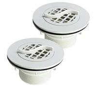 AQBB Kit di 2 filtri di ingresso filettati compatibili con pompe filtranti Intex con tubi da 3,8 cm, rondella in gomma e dado filtrante, filtro di ingresso per piscine e piscine fuori terra