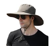 AQCDPJYU Cappello Parasole da Uomo a Tesa Larga da 12 cm for Pesca Alpinismo Escursionismo Campeggio Ciclismo(Green)