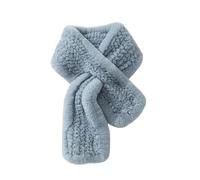 AQCDPJYU Fluffy Scarf Winter Thick Knitted Collar Muffler Scarves(Blue)