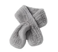 AQCDPJYU Fluffy Scarf Winter Thick Knitted Collar Muffler Scarves(Middle Grey)