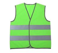 AQCDPJYU Gilet di sicurezza riflettente for bambini Gilet da allenamento for bambini a strisce traspiranti ad alta visibilità Multi colore(Green)