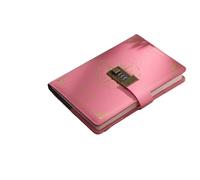 AQCDPJYU Libro con password cifrate da 200 pagine con lucchetto, semplice diario letterario for cancelleria scolastica for ragazzi(B6 Pink)