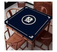 AQCDPJYU Set da gioco Mahjong con accessori: domino, carte da poker, tappetino in gomma antiscivolo, copertura for tavolo da gioco e borsa for il trasporto(Blue,23.6x23.6in/60x60cm)