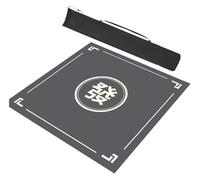 AQCDPJYU Set da gioco Mahjong con accessori: domino, carte da poker, tappetino in gomma antiscivolo, copertura for tavolo da gioco e borsa for il trasporto(Gray,39.4x39.4in/120x120cm)