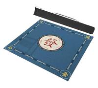 AQCDPJYU Set da gioco Mahjong con tappetino da gioco blu - Supporto in gomma, perfetto for giochi di Mahjong, Poker e Domino(59.1x59.1inch/150x150cm)