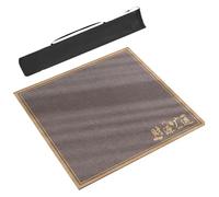 AQCDPJYU Set da gioco Mahjong con tovaglietta quadrata, domino Mahjong, carte da poker e borsa portaoggetti - Tappetino da gioco perfetto for giochi da tavolo(Gray,27.6x27.6in/70x70cm)