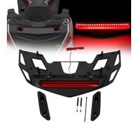 AQDSFT Portapacchi per Moto con Luce per Gold Wing Tour Automatic DCT GL1800D 2021-2023 2022 Nero Opaco/Cromo