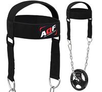 AQF Allenamento Collo, Boxe & Fitness Neck Builder Straps, Supporto Allenamento Collo Pesi, Regolabile Dip Catena Cintura, Neoprene Imbottito Testa di Formazione Imbracatura