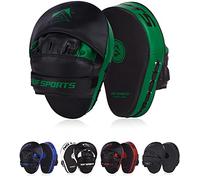 AQF Colpitori Boxe, Guanti Passata per Muay Thai MMA e Pugilato Allenamento | Boxing Pads, Palmo Curvo Design, Pelle Sintetica, Scudo Arti Marziali , Pao Taekwondo, Preciso Boxing Karate Training