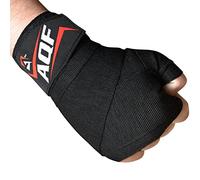 AQF Fasce Boxe Bende per Le Mani Bendaggio Elasticizzato 4m Bendaggi Boxe per Sport da Combattimento, Boxe, MMA E Cross Fitness (Nero)