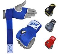 AQF Fasce Boxe, Sottoguanti Boxe Interni Bende 2 Dita, Guantoni Boxe Gel Imbottiti Dita Mano Fascie da Boxe 100cm Lungo per Muay Thai, MMA & Sacco da Box Allenamento (Blu, S)