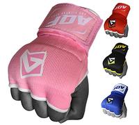 AQF Fasce Boxe, Sottoguanti Boxe Interni Bende 4 Dita, Guantoni Boxe Gel Imbottiti Protezione Dita Mano Fascie da Boxe 100cm lungo Per Muay Thai, MMA & Sacco Da Box Allenamento (Rosa, M)