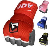 AQF Fasce Boxe, Sottoguanti Boxe Interni Bende 4 Dita, Guantoni Boxe Gel Imbottiti Protezione Dita Mano Fascie da Boxe 100cm lungo Per Muay Thai, MMA & Sacco Da Box Allenamento (Rosso, S)