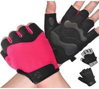 AQF Guanti Palestra Uomo, Palmo Antiscivolo, Traspiranti Sollevamento Pesi | Tessuto AMARA, Elasticizzato 4 Vie, Presa Antiscivolo, Protezione Palmo, Ideale per Powerlifting, Allenamento e Calisthenics