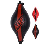 AQF Palla di velocità A Doppia estremità Maya Hide Leather Boxing Dodge Speed Bag Punching MMA Workout Corda da Pavimento A Soffitto (Nero)