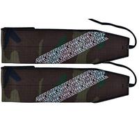 AQF Polsiere Palestra per Sollevamento Pesi Palestra Allenamento Supporto Resistenza Cotone Polsini Palestra 35" Lungo, 3" Largo (Verde Camo)