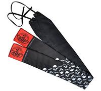 AQF Polsiere Palestra per Sollevamento Pesi Palestra Allenamento Supporto Resistenza Polsini Palestra 35" Lungo, 3" Largo (Nero & Bianco)