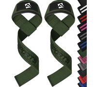 AQF Straps Palestra Uomo & Donna - Neoprene Imbottita Cinghie Sollevamento Pesi per Gym Trazioni, Bodybuilding, Powerlifting & Weight Lifitng Straps, Accessori Fitness Fasce Palestra