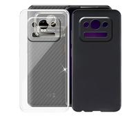 AQGGESH Custodia per Ulefone Armor 25T Pro (6.78") Cover, 2 pezzi Transparent + Black Protettivo Sottile Morbido Silicone Custodia Protezioni Skin Bumper - per Ulefone Armor 25T Pro