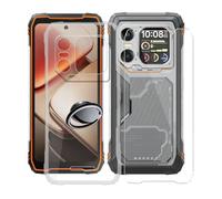 AQGGIIXY Cover per Blackview Xplore 1 (6.78"), con Rotazione 360° Ring Holde + Protezioni per lo Schermo Transparent TPU Morbido Silicone Custodia per Telefono Antiurto - SH3