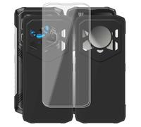 AQGGIIXY Cover per Doogee Blade20 Play (6.60") [2 Pezzi] Nero Custodia + [2 Pezzi] Pellicola Protettiva in Vetro Temperato - Morbido Silicone Protettivo TPU Case