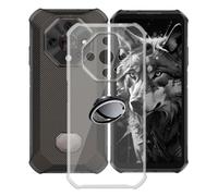 AQGGIIXY Cover per Ulefone Armor X16 Pro (6.56"), con Supporto ad Anello Regolabile a 360° Custodia Trasparente Antigraffio in Sottile Morbido Silicone Custodia - SH3