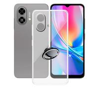 AQGGIIXY Cover per ZTE Blade A35e 4G (6.52"), con Supporto ad Anello Regolabile a 360° Custodia Trasparente Antigraffio in Sottile Morbido Silicone Custodia - SH3