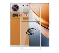 AQGGIIXY Cover per ZTE Nubia Z70S Ultra (6.85"), con Supporto ad Anello Regolabile a 360° Custodia Trasparente Antigraffio in Sottile Morbido Silicone Custodia - SH3