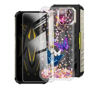 AQGGIIXY Custodia con Proteggi Schermo per Ulefone Armor 22 Pro - E13 | 6.58". Silicone morbido, antiscivolo, antiurto, durezza 9H, antigraffio, ultra sottile, HD chiaro.