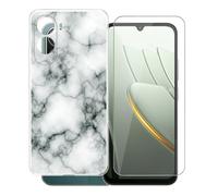 AQGGIIXY Custodia con Proteggi Schermo per Xiaomi POCO C81 Pro - WM73 | 6.88". Silicone morbido, antiscivolo, antiurto, durezza 9H, antigraffio, ultra sottile, HD chiaro.