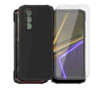 AQGGIIXY Custodia Nera e 3 Vetri per Doogee Blade 20 Plus