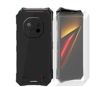 AQGGIIXY Custodia Nera e 4 Vetri per Doogee S300 Plus