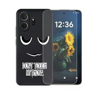 AQGGIIXY Custodia Nero con Proteggi Schermo per TCL NXTpaper 70 Pro - DUO6 | 6.90". Silicone morbido, antiscivolo, antiurto, durezza 9H, antigraffio, ultra sottile, HD chiaro.