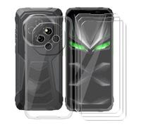AQGGIIXY Custodia per Blackview Fort 1 (6.56") + 3 Pezzi Vetro Temperato Pellicola, Ultra Sottile Morbido TPU Anti-Graffio Antiurto Silicone Case Cover per Blackview Fort 1