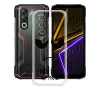 AQGGIIXY Custodia per Doogee Blade 20 Max (6.60") Cover, Transparente Protettivo Sottile Morbido Silicone Custodia Protezioni Bumper Antigraffi Case Skin- Non mi toccare