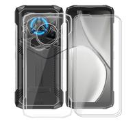 AQGGIIXY Custodia per Doogee Blade20 Play (6.60") + 3 Pezzi Vetro Temperato Pellicola, Ultra Sottile Morbido TPU Anti-Graffio Antiurto Silicone Case Cover per Doogee Blade20 Play