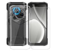 AQGGIIXY Custodia per Doogee Blade20 Play (6.60") con 1 X Vetro Temperato Pellicola Protettiva, Ultra Sottile Antiurto AntiGraffio Trasparente Morbida Silicone TPU Cover per - Clear