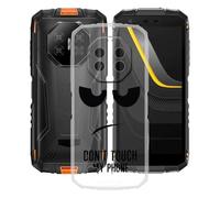 AQGGIIXY Custodia per Doogee Fire 3 (5.50"), Trasparente Morbido TPU Custodie Protettivo, Ultra Sottile in Silicone Case Anti-Graffio Cover per Doogee Fire 3 - Non mi toccare