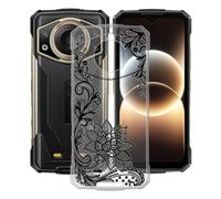 AQGGIIXY Custodia per Doogee Fire 7 Ultra (6.60"), Trasparente Morbido TPU Custodie Protettivo, Ultra Sottile in Silicone Case Anti-Graffio Cover per Doogee Fire 7 Ultra - Flower