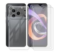 AQGGIIXY Custodia per Doogee Note 56 Plus (6.56") + 3 Pezzi Vetro Temperato Pellicola, Ultra Sottile Morbido TPU Anti-Graffio Antiurto Silicone Case Cover per Doogee Note 56 Plus